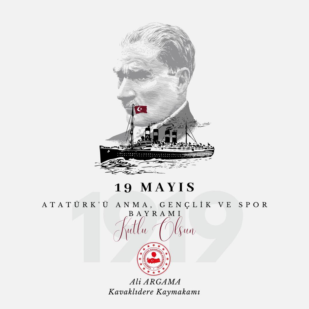 Kaymakamımız Sayın Ali Argama’nın 19 Mayıs Atatürk’ü Anma, Gençlik ve Spor Bayramı Mesajı